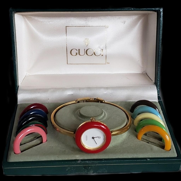 Gucci Accessories - Vintage Authentic Gucci Multi Interchangeable Bezel Watch Face Set in Box